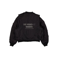 Alpha Industries x Las Vegas Raiders Black 2-in-1 MA-1 Flight Jacket + Vest
