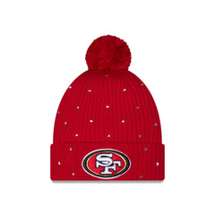 San Francisco 49ers Women's Rhinestone Pom Knit Hat