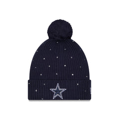 Dallas Cowboys Women's Rhinestone Pom Knit Hat