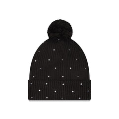 Las Vegas Raiders Women's Rhinestone Pom Knit Hat
