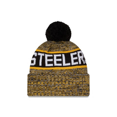 Pittsburgh Steelers Tri Color Pom Knit Hat