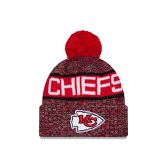 Kansas City Chiefs Tri Color Pom Knit Hat