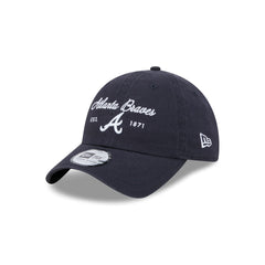 Atlanta Braves Script Wordmark Casual Classic Adjustable Hat