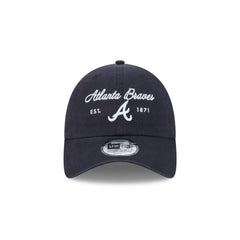 Atlanta Braves Script Wordmark Casual Classic Adjustable Hat