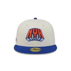 New York Knicks Deceptor Chrome White 59FIFTY Fitted Hat