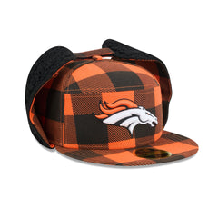 Denver Broncos Plaid Split Panel Dog Ear 59FIFTY Fitted Hat