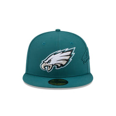 Philadelphia Eagles Side Script 59FIFTY Fitted Hat