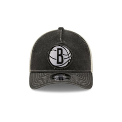 Brooklyn Nets Frayed Logo 9FORTY M-Crown A-Frame Trucker Hat
