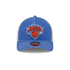 New York Knicks Frayed Logo 9FORTY M-Crown A-Frame Trucker Hat