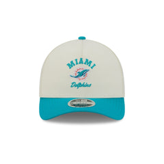 Miami Dolphins Arched Graphic Chrome White 9FORTY M-Crown A-Frame Snapback Hat