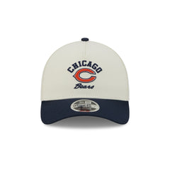 Chicago Bears Arched Graphic Chrome White 9FORTY M-Crown A-Frame Snapback Hat
