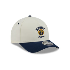 Denver Nuggets Arched Graphic Chrome White 9FORTY M-Crown A-Frame Snapback Hat