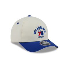 Philadelphia 76ers Arched Graphic Chrome White 9FORTY M-Crown A-Frame Snapback Hat