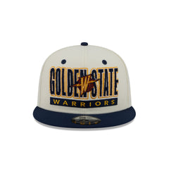 Golden State Warriors Classic Stacked Chrome 9FIFTY Snapback Hat
