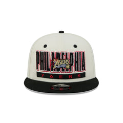 Philadelphia 76ers Classic Stacked Chrome 9FIFTY Snapback Hat
