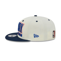 New York Knicks Classic Stacked Chrome 9FIFTY Snapback Hat