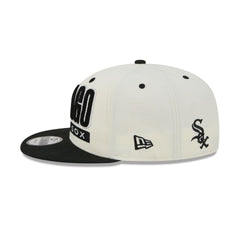 Chicago White Sox Classic Stacked Chrome 9FIFTY Snapback Hat