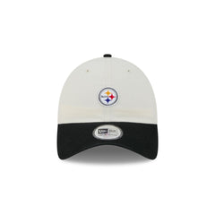 Pittsburgh Steelers Mini Logo Chrome White Casual Classic Adjustable Hat