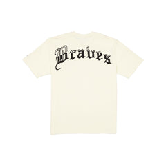 Atlanta Braves Gothic Lettering Chrome White T-Shirt