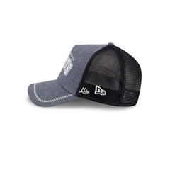 San Francisco Giants Navy Brushed Chambray 9FORTY A-Frame Trucker Hat