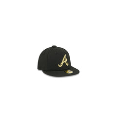 Atlanta Braves Gold Logo Mini 59FIFTY Fitted Hat