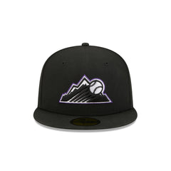 Colorado Rockies Black Basic 59FIFTY Fitted Hat
