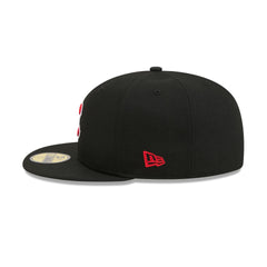 Chicago Cubs Black Basic 59FIFTY Fitted Hat