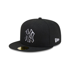 New York Yankees Black and White Basic 59FIFTY Fitted Hat