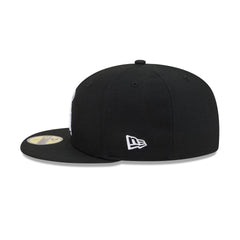 Los Angeles Angels Black and White Basic 59FIFTY Fitted Hat