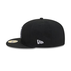 San Diego Padres Black and White Basic 59FIFTY Fitted Hat