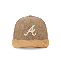 Atlanta Braves Moon Brisbane Moss Brown Visor 59FIFTY Fitted Hat