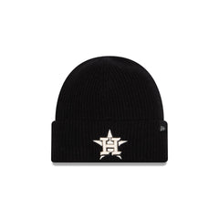 Houston Astros Woolen Black Short Cuff Knit Beanie Hat