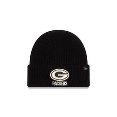 Green Bay Packers Woolen Black Short Cuff Knit Beanie Hat