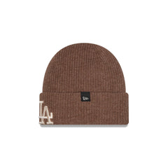 Los Angeles Dodgers Woolen Tan Short Cuff Knit Beanie Hat