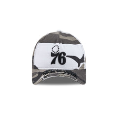 Philadelphia 76ers Washed Camo 9FORTY A-Frame Unstructured Cut-Off Visor Snapback Hat