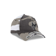 New York Mets Washed Camo 9FORTY A-Frame Unstructured Cut-Off Visor Snapback Hat