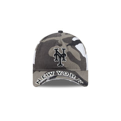 New York Mets Washed Camo 9FORTY A-Frame Unstructured Cut-Off Visor Snapback Hat