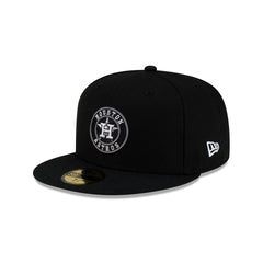 Houston Astros Black & White Circle 59FIFTY Fitted Hat