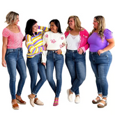 Mid-Rise Vintage Wash Boyfriend Fit Jeans