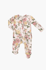 Dahlia Ruffle Zipper Footie