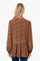 Leopard Carlota Peplum Blouse