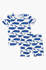 Blue Whales Kids Bamboo Short Sleeve PJ Set
