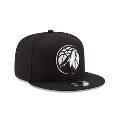 Minnesota Timberwolves Basic Black & White 9FIFTY Snapback Hat