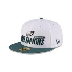 Philadelphia Eagles Super Bowl LIX Champions White 59FIFTY Fitted Hat