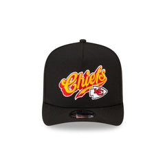 Born x Raised x Kansas City Chiefs Script Black 9FIFTY A-Frame Snapback Hat