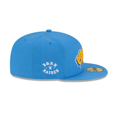 Born x Raised x Los Angeles Chargers Script 59FIFTY Fitted Hat