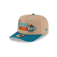 Detroit Pistons 1996-2001 Hardwood Classics Liner Camel 9FIFTY A-Frame Snapback Hat