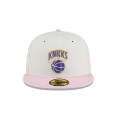 Just Caps Chrome Pink New York Knicks 59FIFTY Fitted Hat