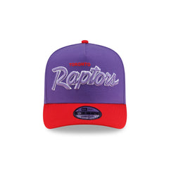 Toronto Raptors Hardwood Classics 90s Script 9FIFTY A-Frame Snapback Hat