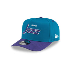 Utah Jazz Hardwood Classics 90s Script 9FIFTY A-Frame Snapback Hat